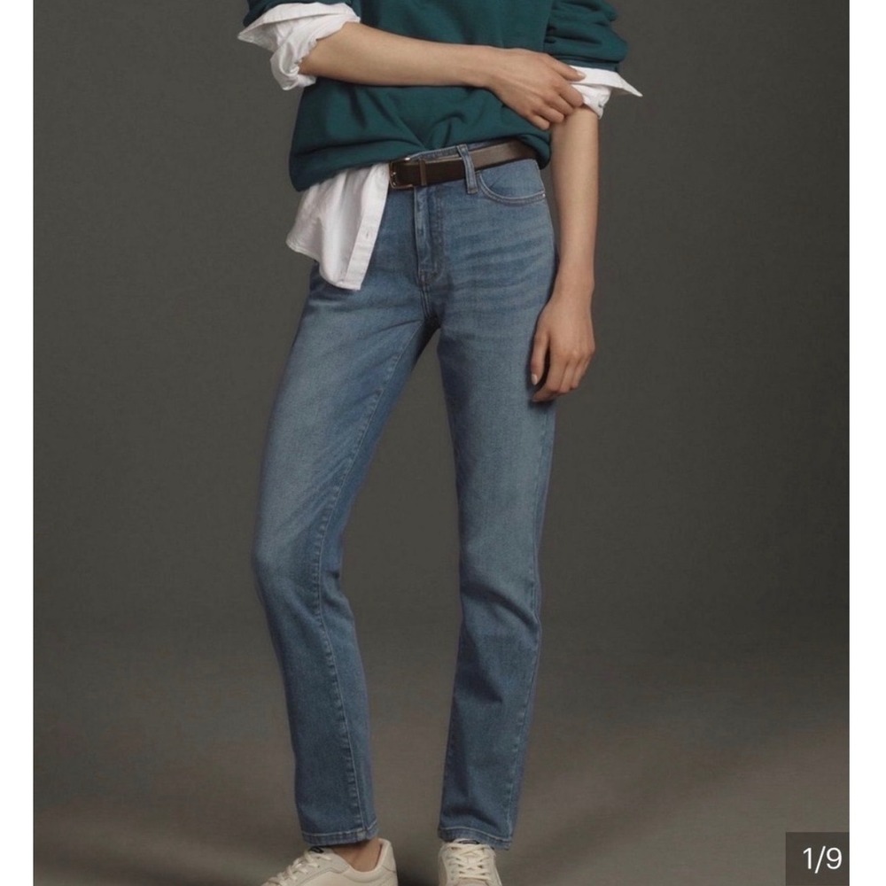 Pilcro Anthropologie Slim Boyfriend Jeans Medium Wash Blue Denim Size 29